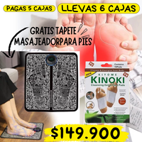 PARCHES KINOKI + TAPETE MASAJEADOR DE PIES