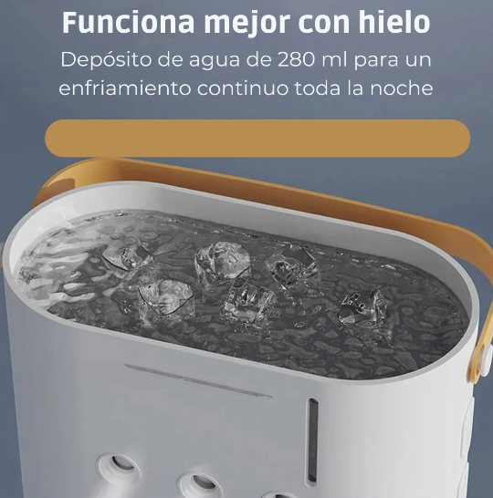 VENTILADOR HUMIFICADOR DOBLE RECARGABLE