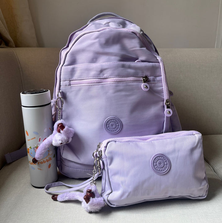 COMBO KIPLING: MORRAL + CARTUCHERA + TERMO INTELIGENTE